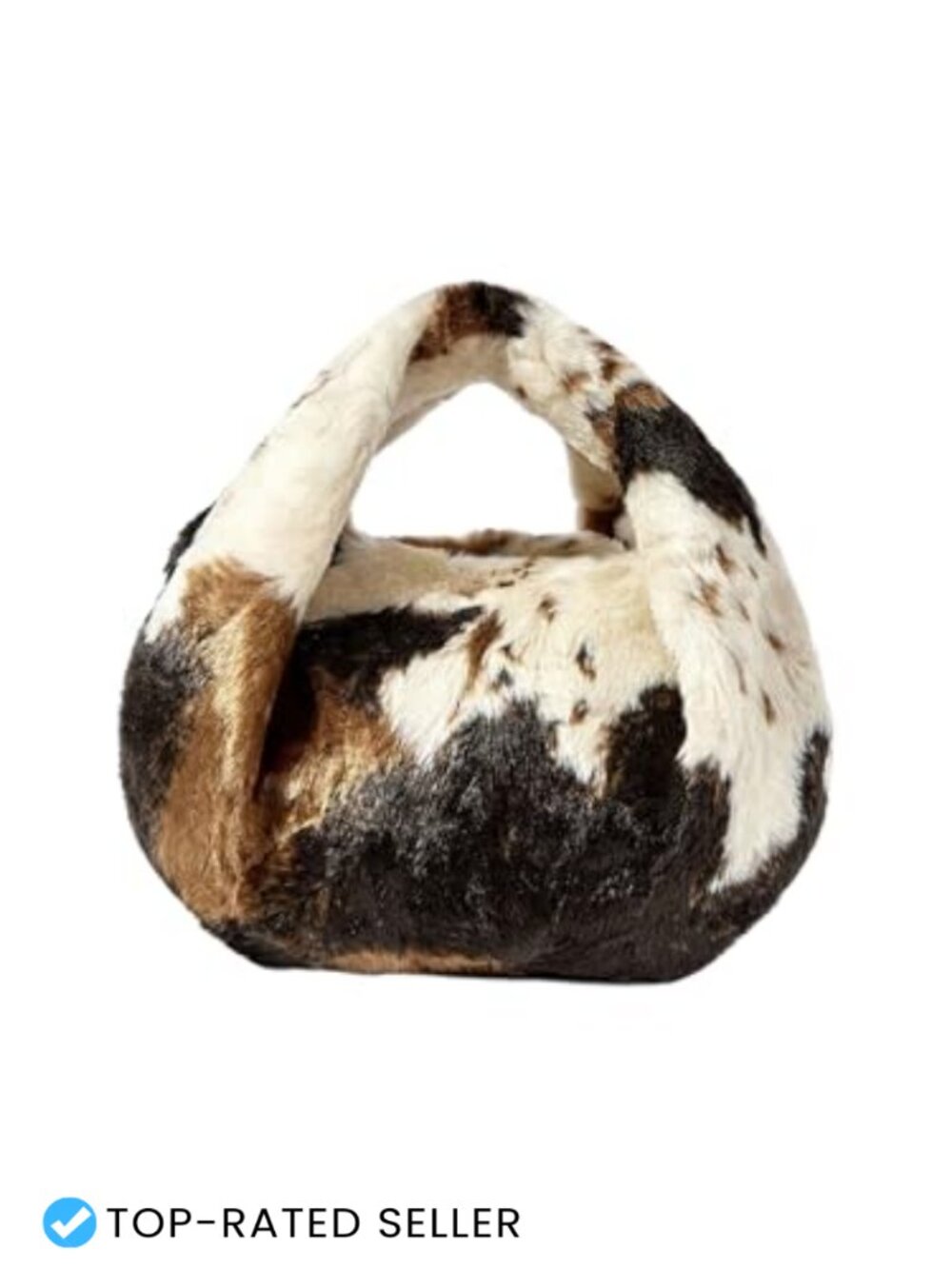 Faux Fur Top Handle Satchel Handbag Animal Print Cute Y2k Purse